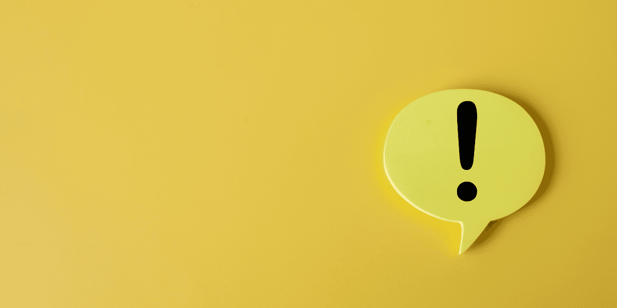 注意喚起をするビックリマーク