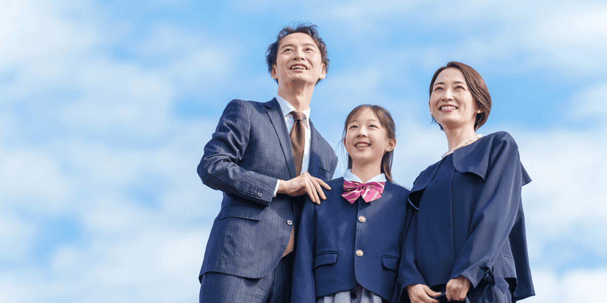 中学生の子供がいる家族